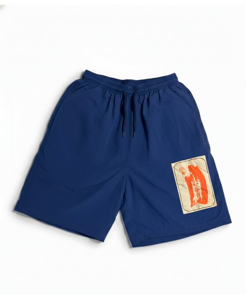 Navy blue swimming trunks