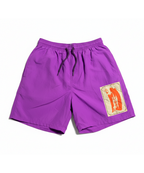 Purple swimming trunks