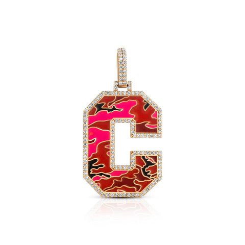 14K Gold  C pendant